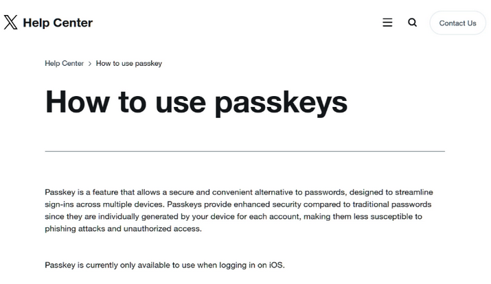 吉林苹果维修店铺分享iOS用户如何通过通行密钥(Passkey)登录 