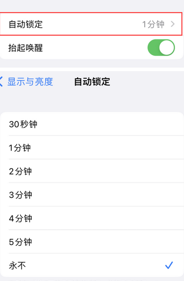 吉林苹果换屏维修分享无法调整iPhone自动锁屏的时间怎么办